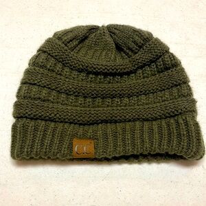 C.C Exclusives Cable Knit Green Unisex Hat